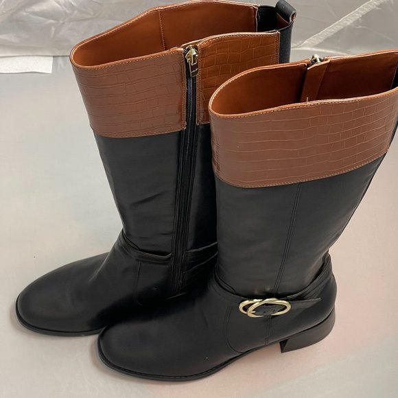 NWOT Marc Fisher Medium Calf Leather Tall Shaft Boots - Picture 6 of 9